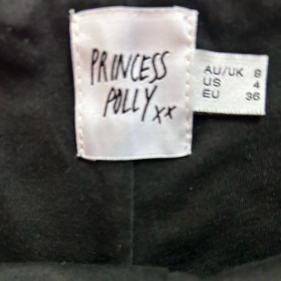 Princess Polly Black Ariarne Flare Pants Cut Out High Waist Size 4 Women’s - Picture 6 of 6